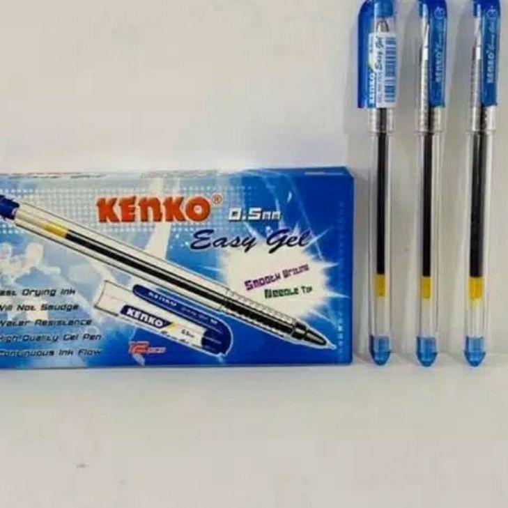 

STAR BRANDS KENKO easy gel 0.5mm biru pulpen pena 1 PACK / 12 Pcs !