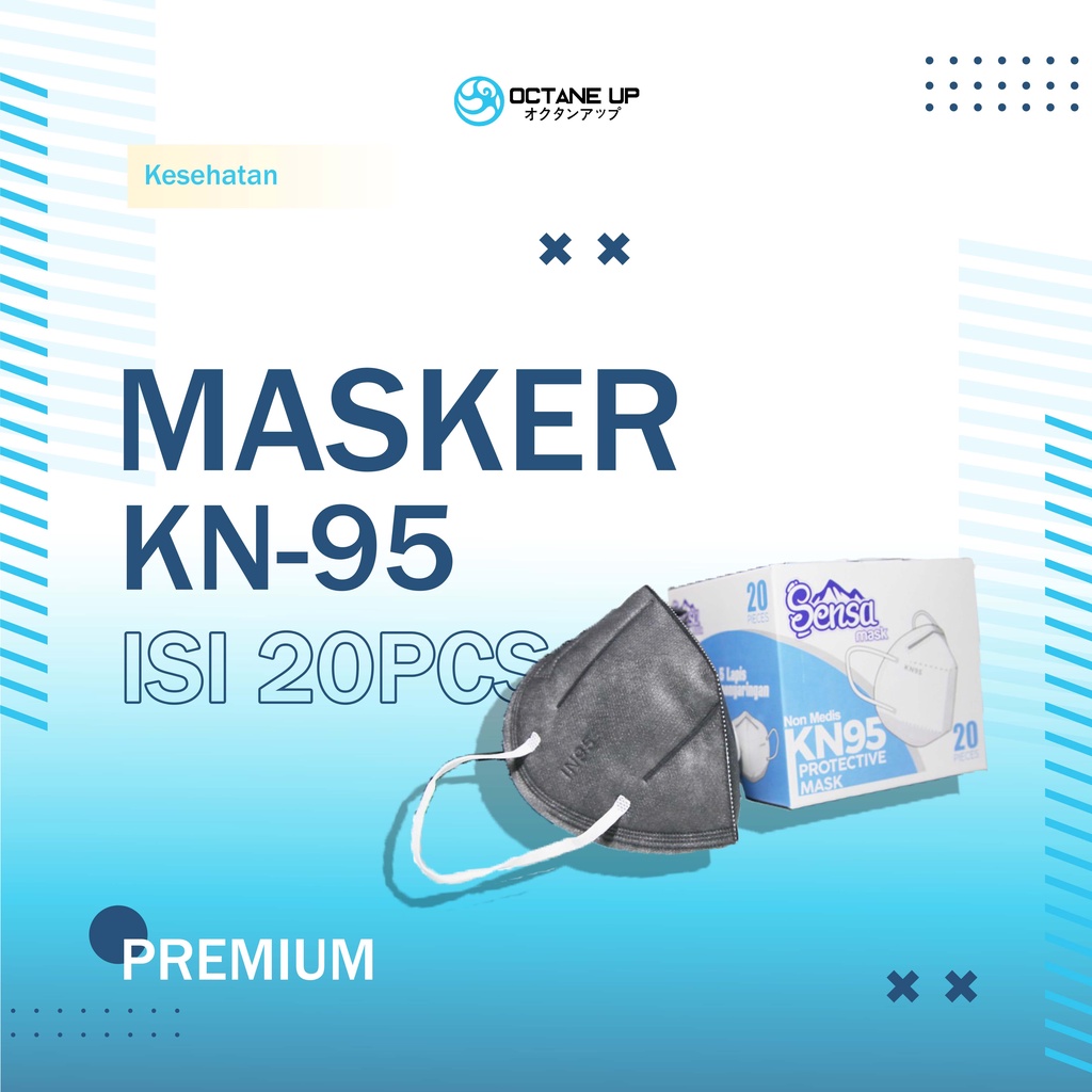 Masker KN95 Sensa 5ply Premium Qualiti 1 Box Isi 20pcs