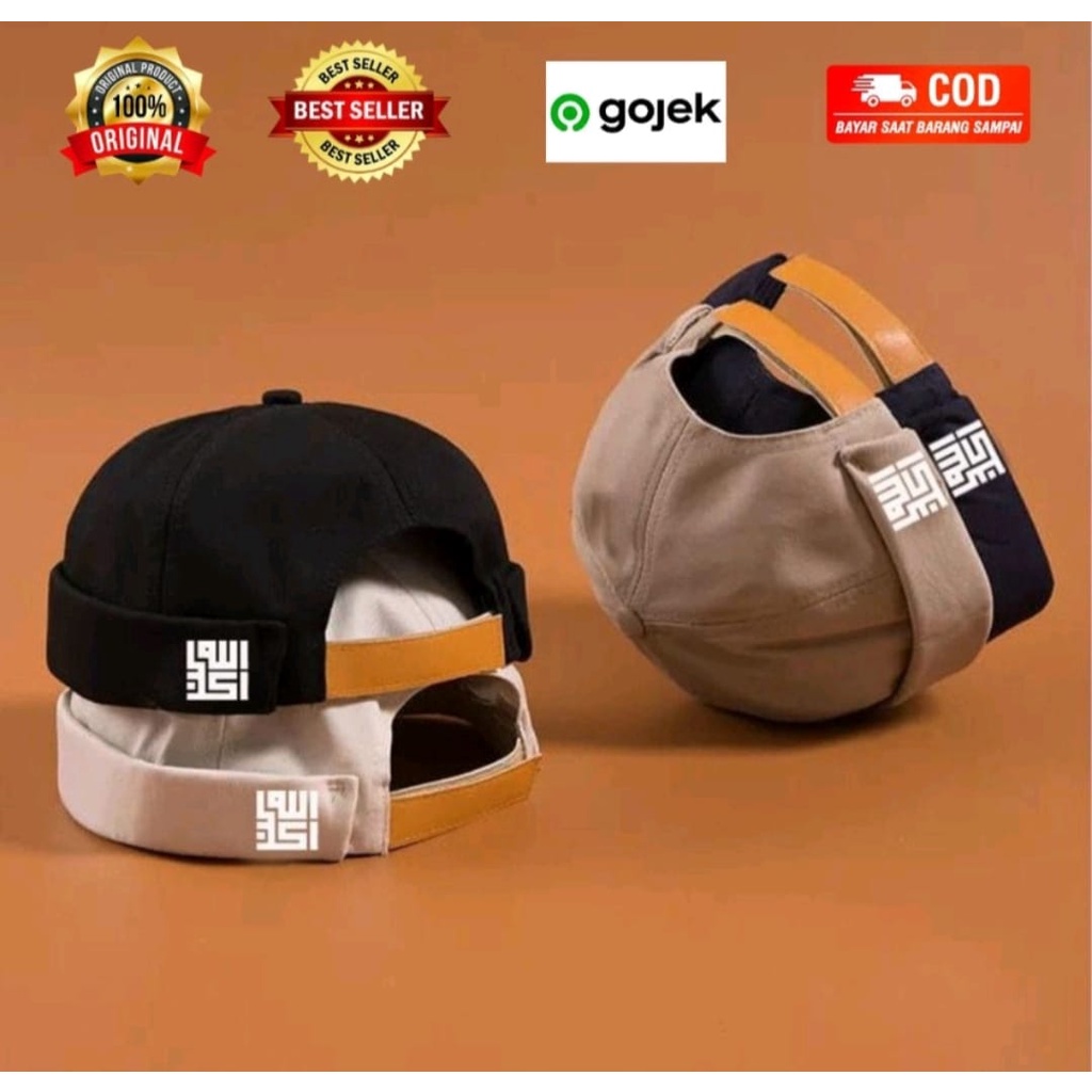 Topi Pria Dewasa Peci UAS (Miki Hat) Logo Kaligrafi Muslim