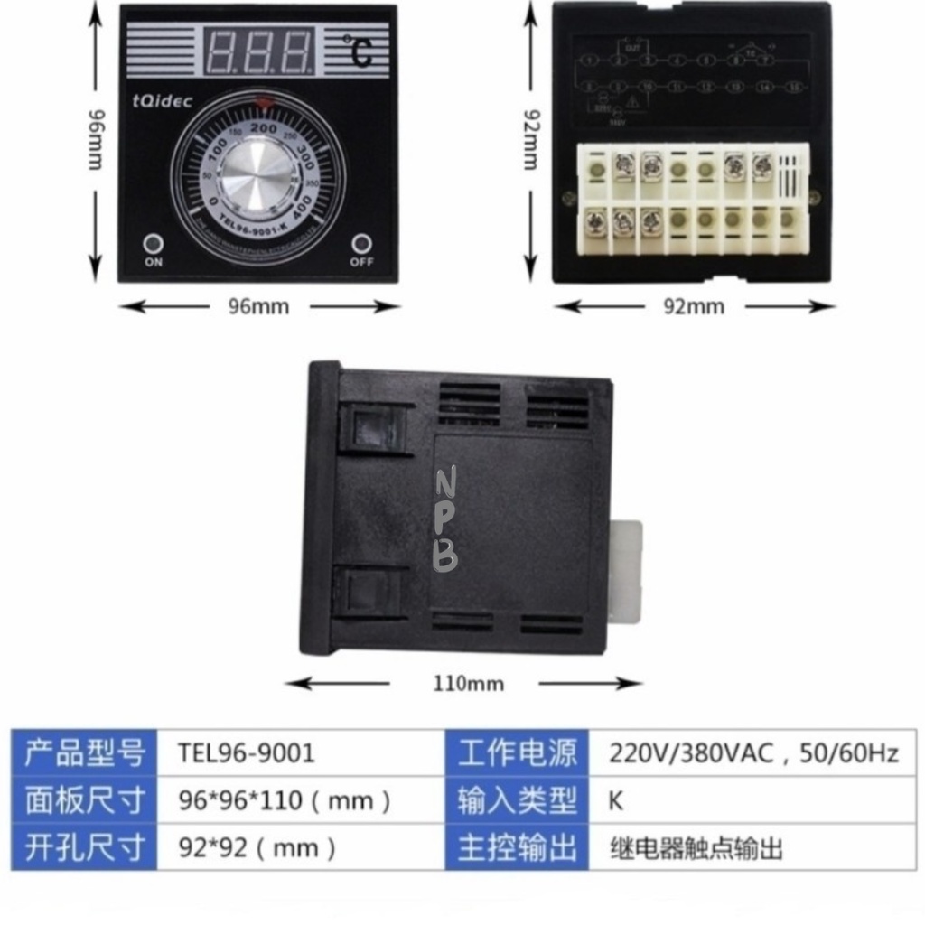 Thermostat Temperature Control Gas Oven TEL 96-9001 / Oven Sparepart TEL 96-9001