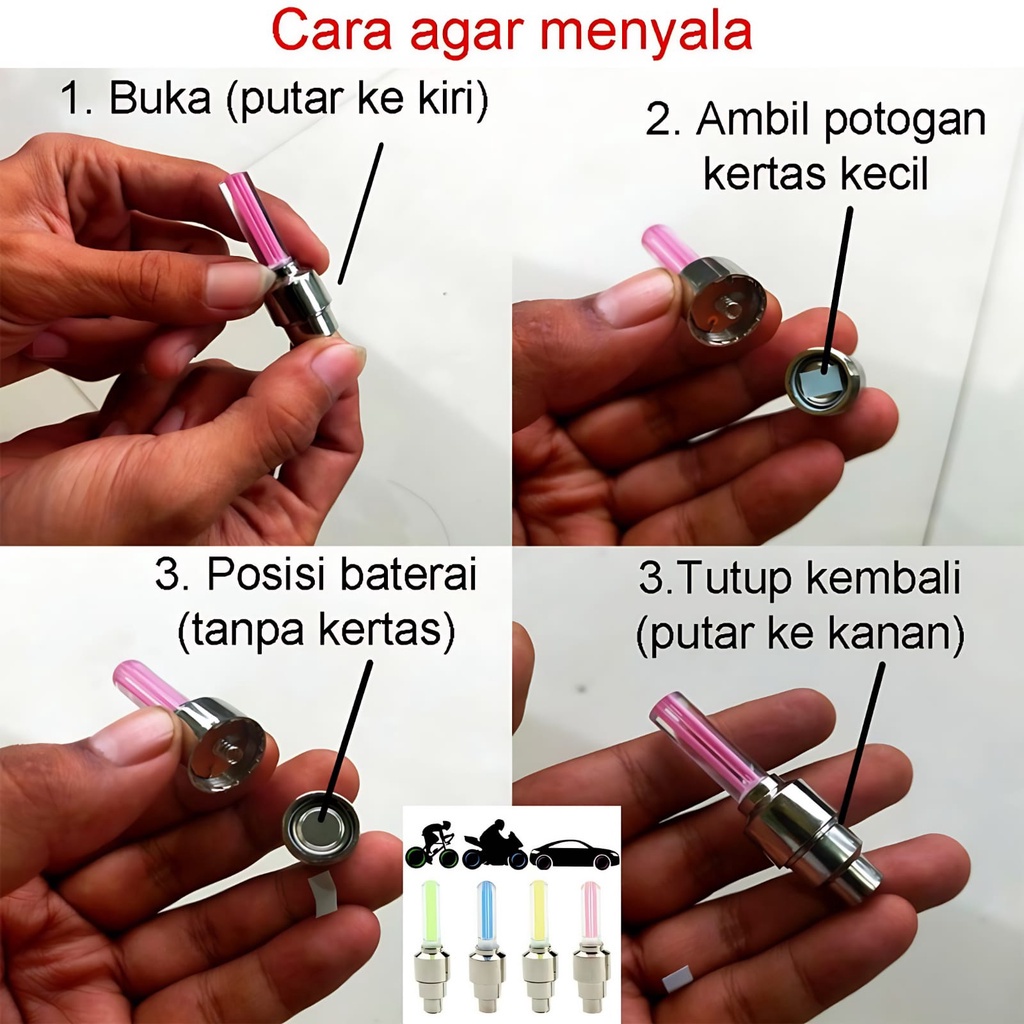 Tutup Pentil Led 2 PCS