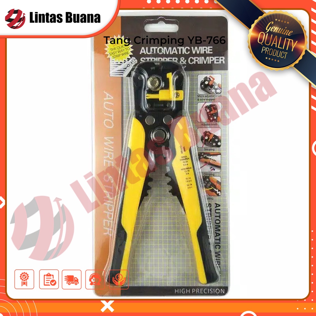 Tang  Potong Kabel Multifungsi Wire Cutter YB-766 Crimping Tool