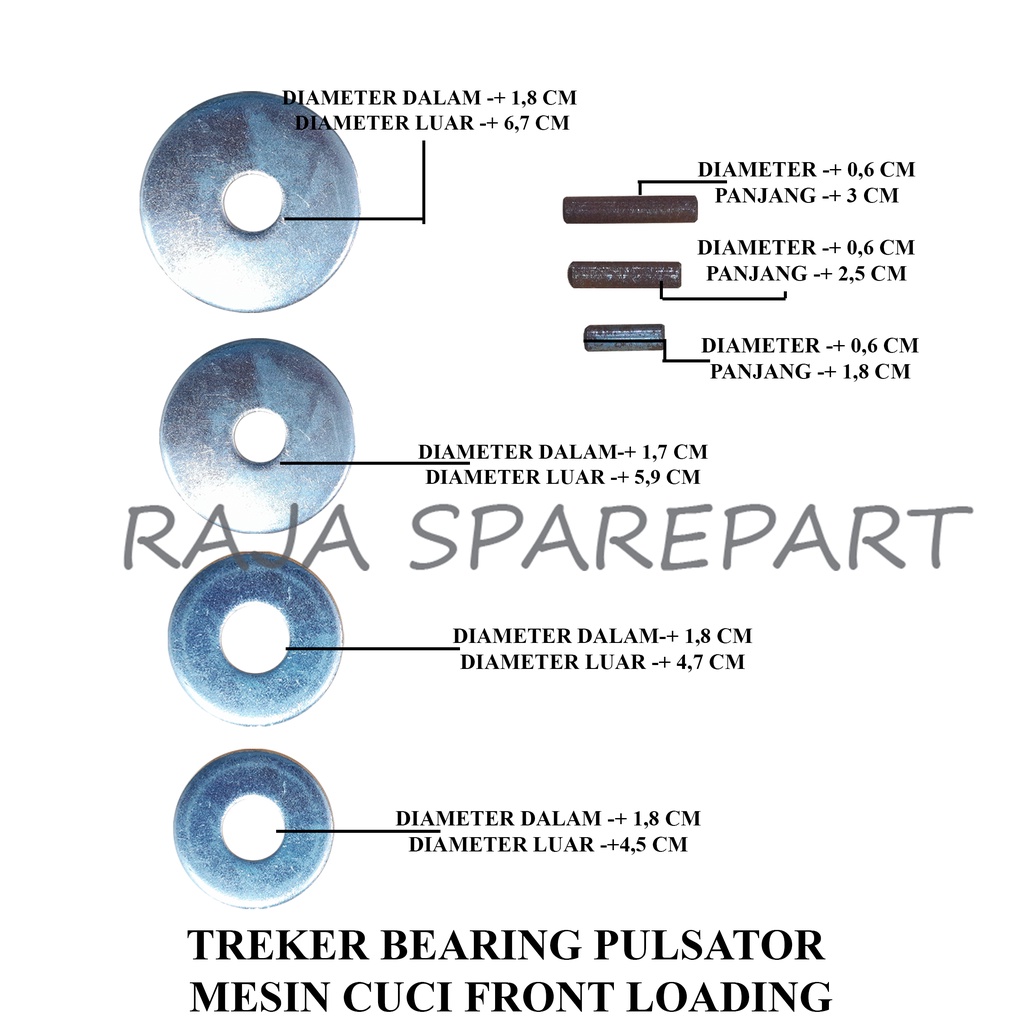 TREKER BEARING PULSATOR MESIN CUCI FRONT LOADING