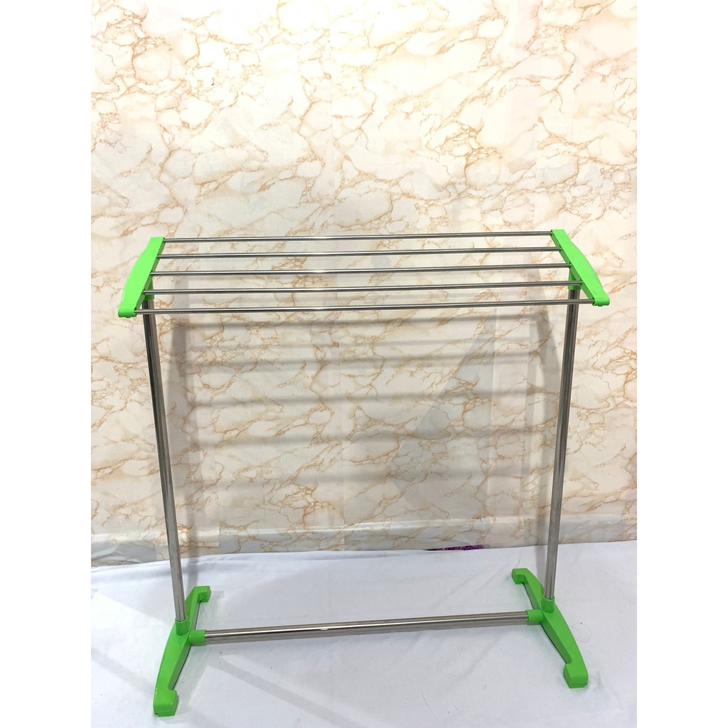 SHENAR SUNNY JEMURAN BERDIRI HANDUK PORTABLE 5 PIPA TEMPAT JEMUR GANTUNGAN KAMAR MANDI / BAJU STAINLESS