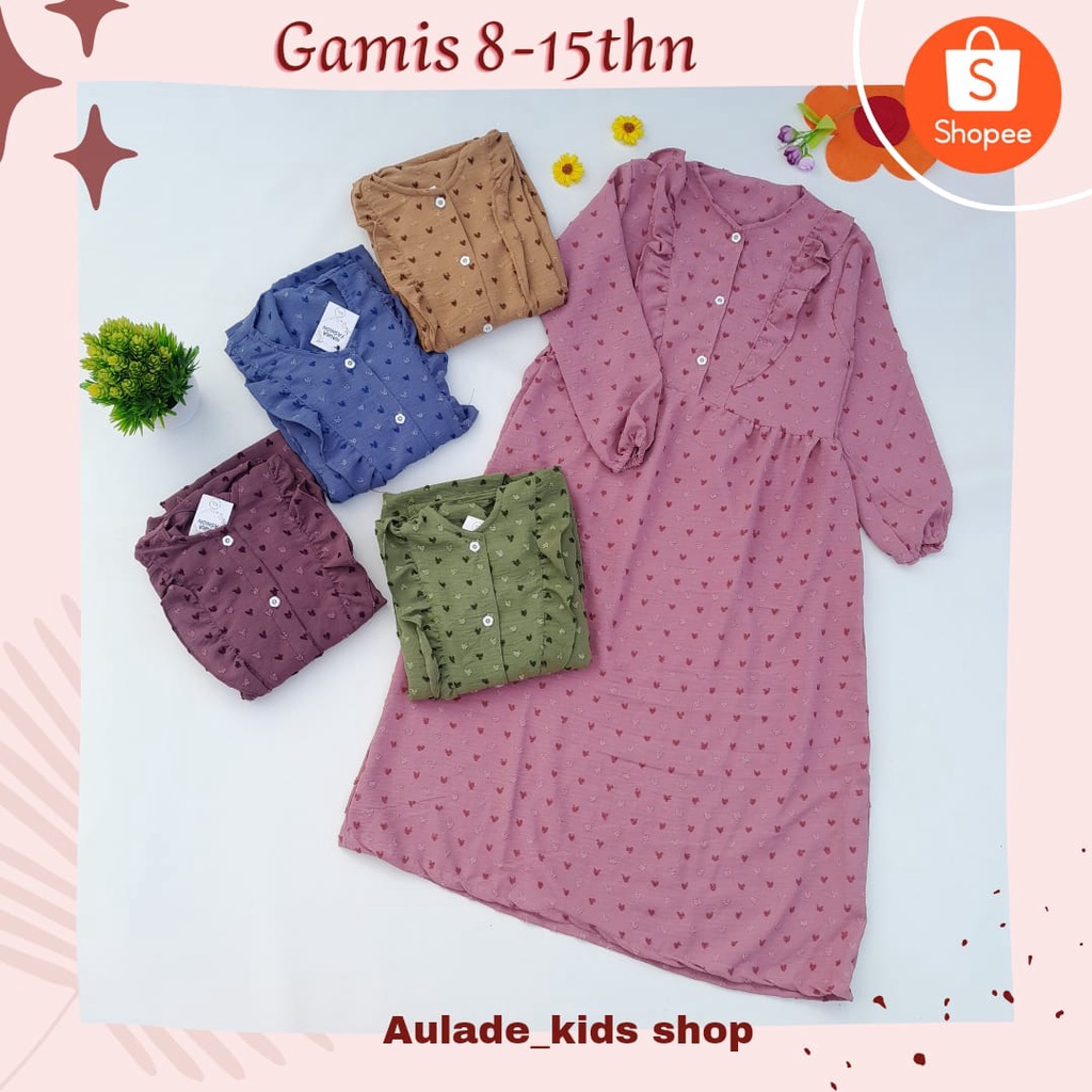 Gamis Anak Tanggung usia 7-15 tahun Bahan Crinkle Uragiri / Gamis Anak Perempuan Crinkle Airflow Two