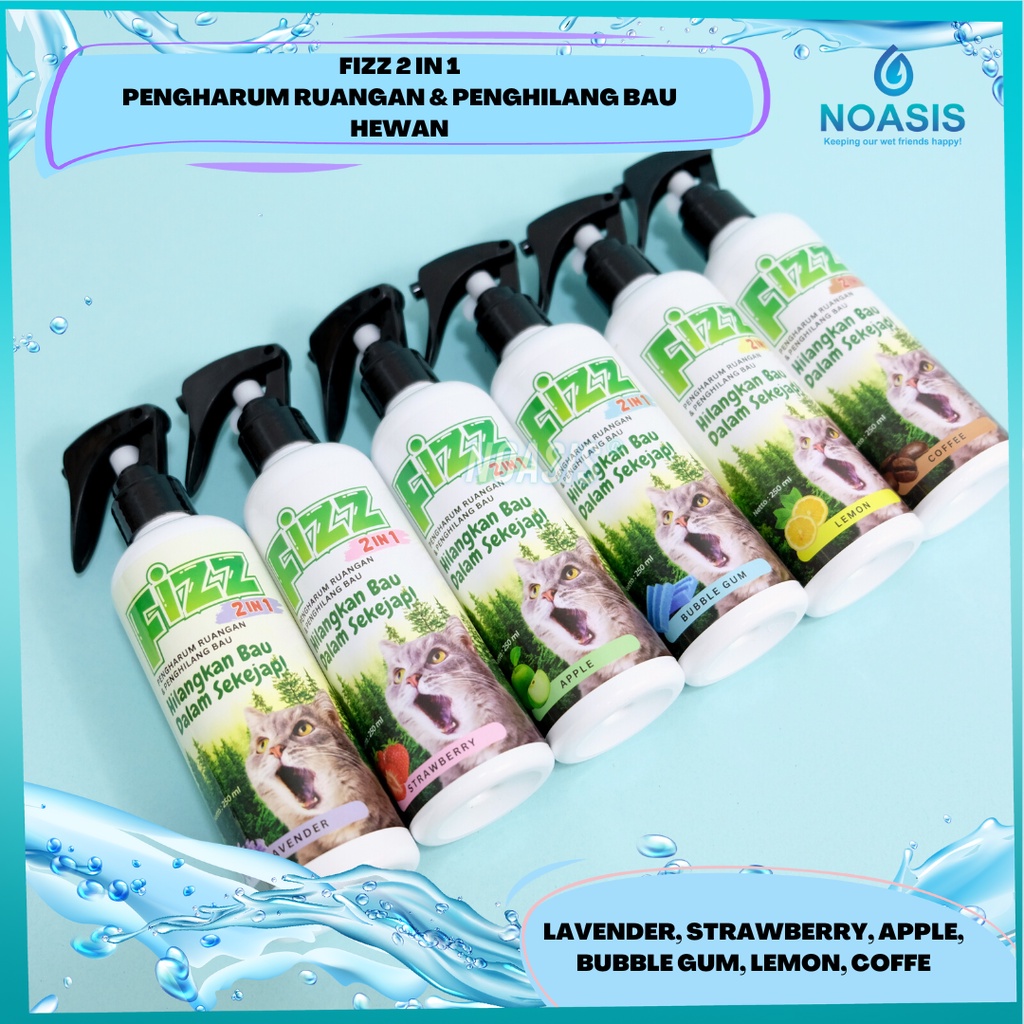 FIZZ SPRAY 2 IN 1 Pengharum Ruangan Dan Penghilang Bau Hewan 250 Ml