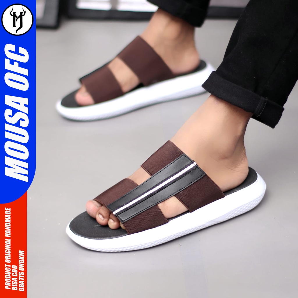 Sandal Slide Pria Sendal Slop Casual Original Mousa Minetur