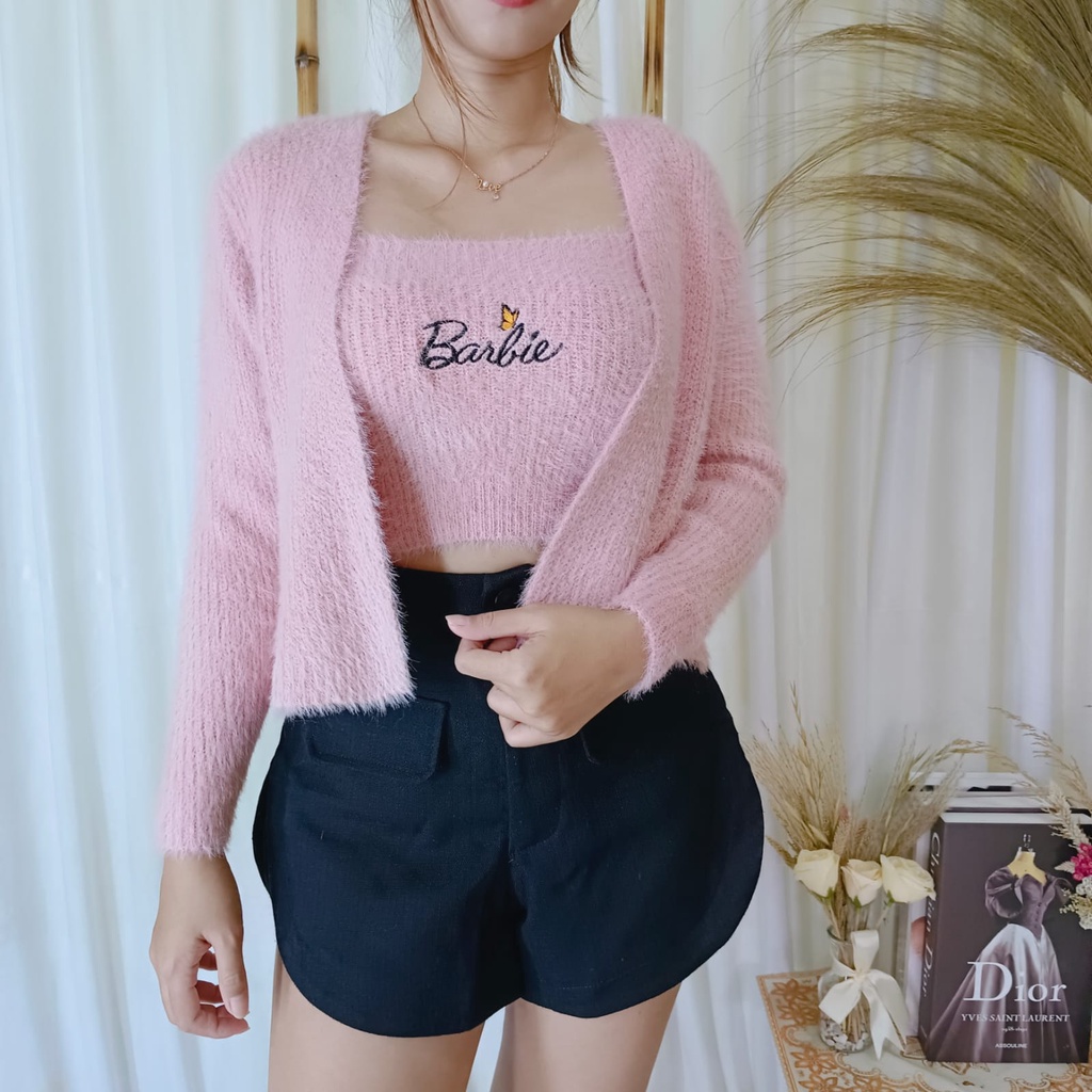 Atasan rajut bulu premium