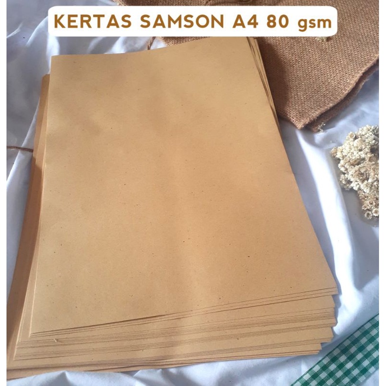 

(5 lembar) Kertas Samson / Pembungkus 80 gsm Uk A4 / 21 cm X 29.7 cm /Kertas Craft Kraft