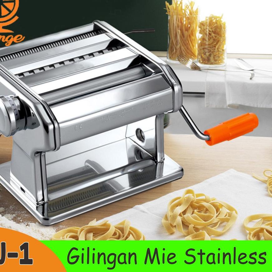 ➦ Gilingan Mie Pasta Maker Gilingan Molen Pangsit Multifungsi Gilingan Mie Stainless Steel Alat Peng