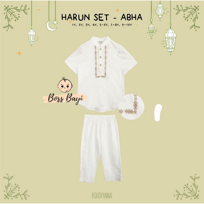 BOHOPANNA - HARUN SET / Setelan Koko Peci Anak Raya Collection