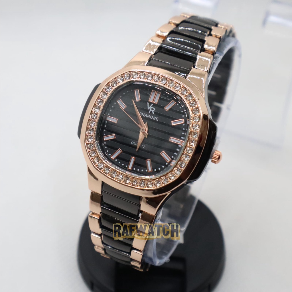 Jam Tangan Wanita Rantai Fashion Mewah RTA1 Stainless Permata Import