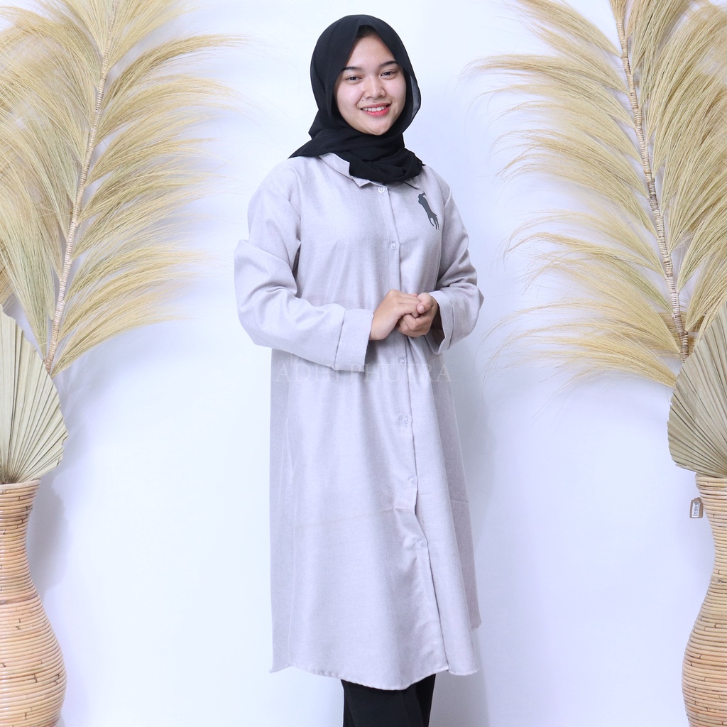 [COD] RRgemilang - Pakaian Tunik Wanita Terhits Polo Tunik Bahan Katun Madinah