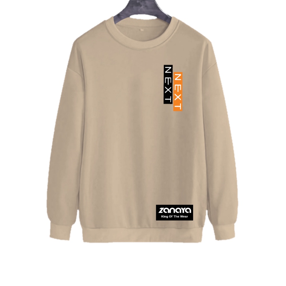 COD Sweater Pria Crewneck Sablon NE-X Size M L XL XXL XXXL XXXXL Paling Banyak Di Cari
