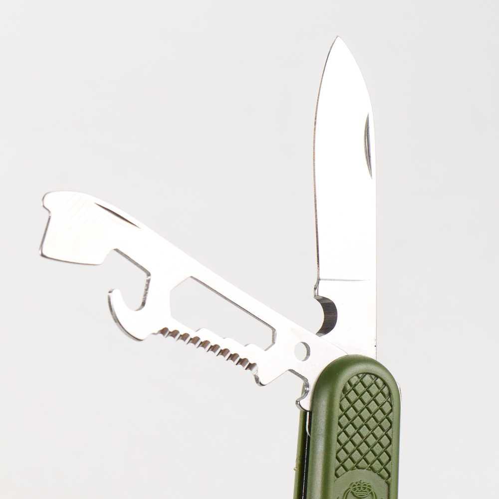 Sendok Garpu Pisau Lipat Foldable Multitool Stainless Steel - SV4 - Green