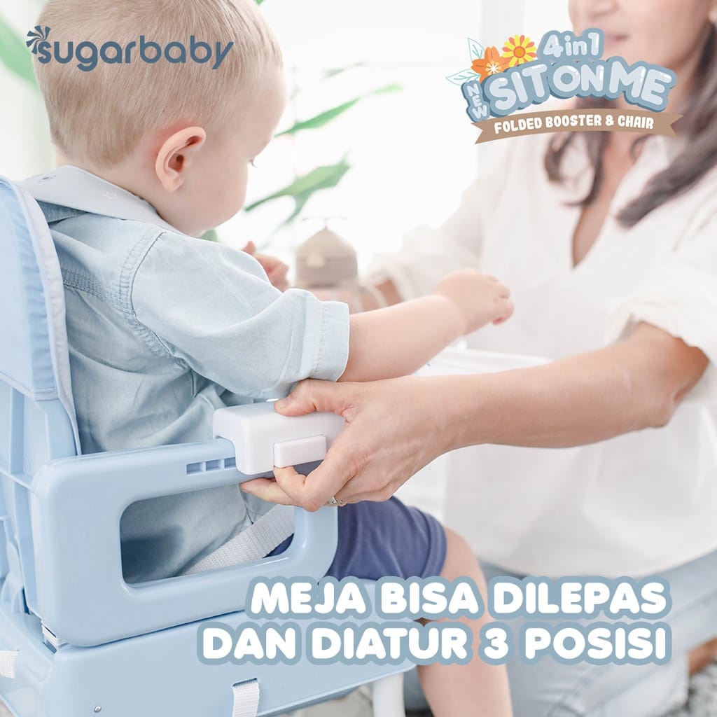 SugarBaby 4in1 SitOnMe Folded Booster &amp; Chair / Sugar Baby Hello Bear Booster Seat / Kursi Makan Bayi / Baby Chair