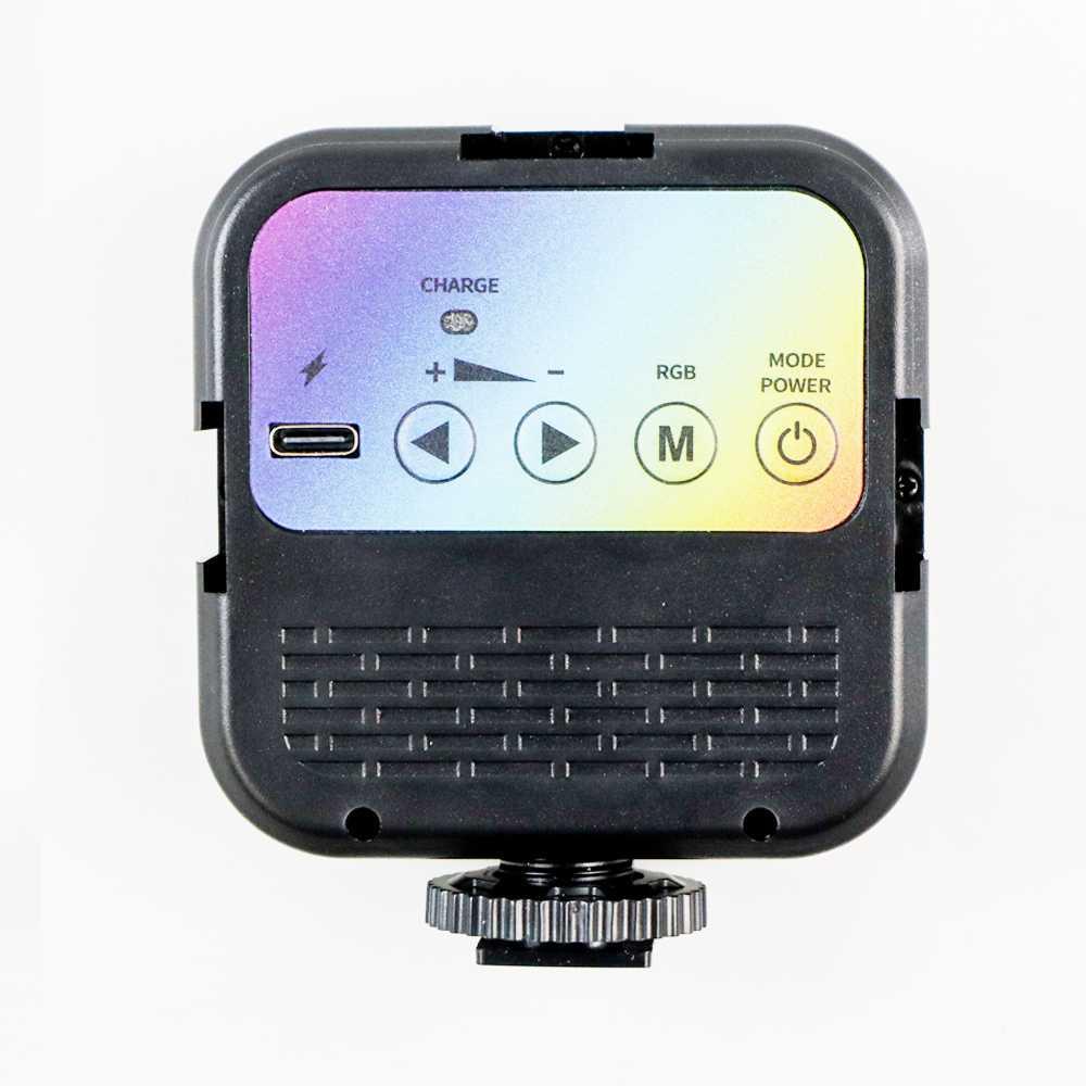 Lampu Kamera Mini RGB LED Portable Photo Video Light 1800 mAh - WL-R1 - Black