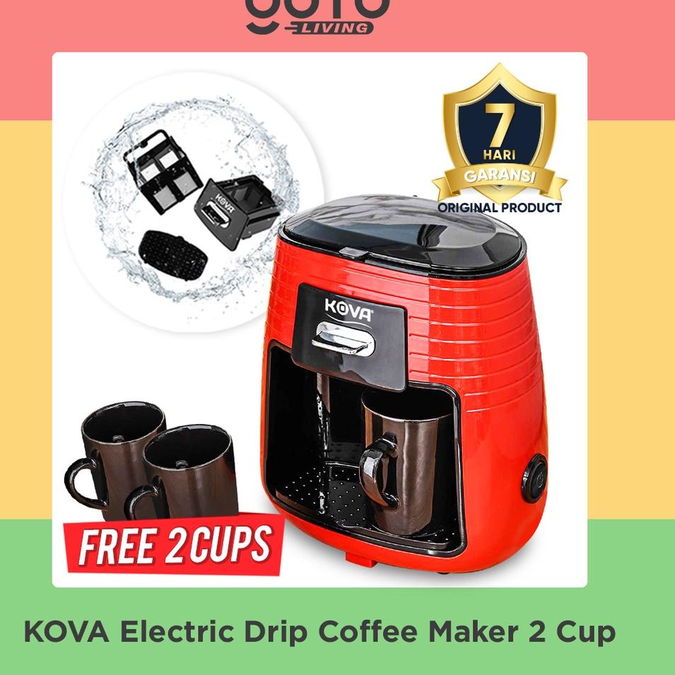 ➦ Kova Double Drip Electric Coffee Maker Mesin Kopi Elektrik Listrik ❊