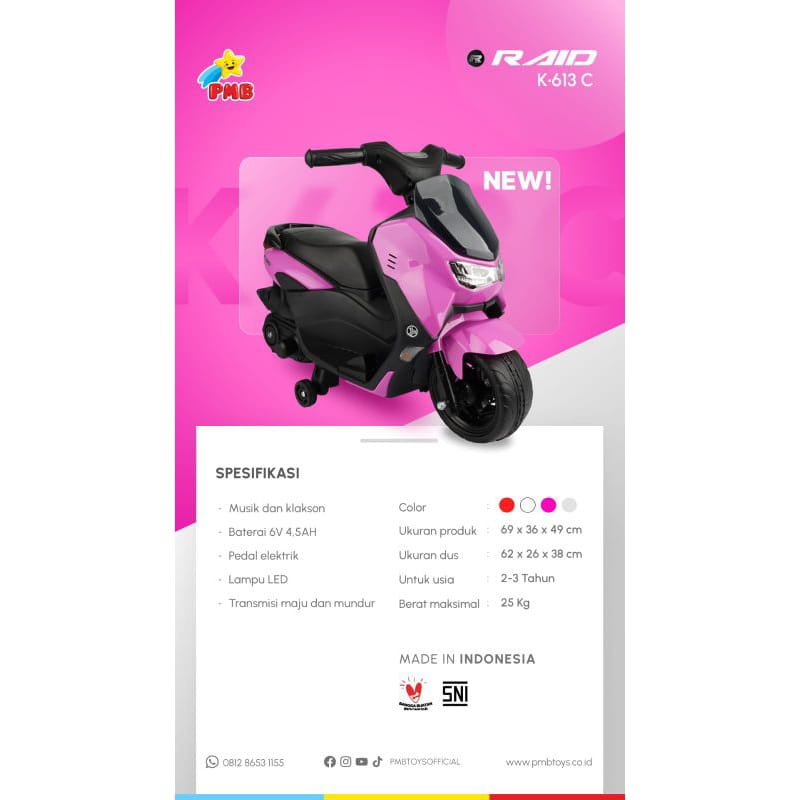 Motoran aki anak nmax pmb k 613 c motor aki anak pmb k613c motor aki nmax new