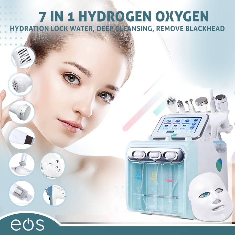 7 in 1 hydrogen oxygen hydration lock water, deep cleansing, remove blackhead