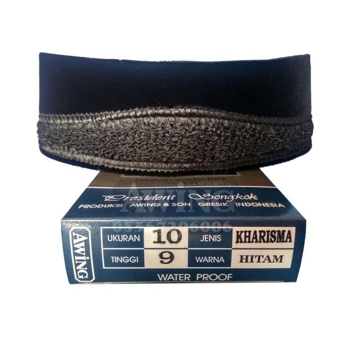 Peci Awing Kharisma Motif Kembang Hitam