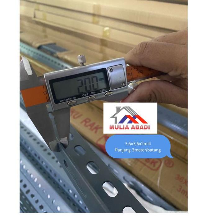 ➴ besi siku lubang 2mili 3meter /siku lubang panjang 3mter 2mili (harga pabrik) ▲