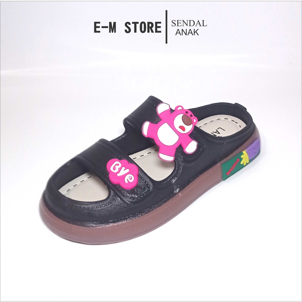 SENDAL LACOME IMPORT BARU MOTIF PANDA / SENDAL ANAK PEREMPUAN