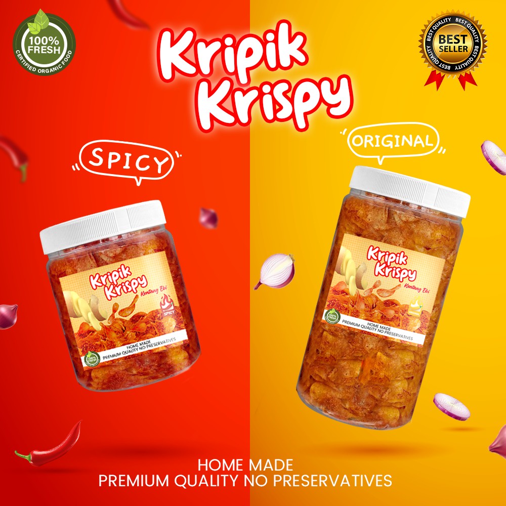 Keripik Kentang Ebi Keripik Krispy Homemade Tanpa Pengawet Premium Quality