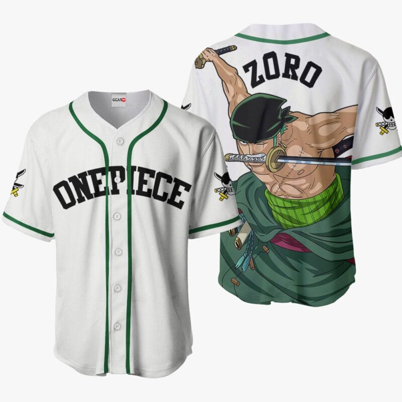 JERSEY BASEBALL ANIME JERSEY MUGIWARA X NIKE JERSEY BOLA JERSEY ANIME WANOKUNI  ZORO JERSEY ONE PIEC