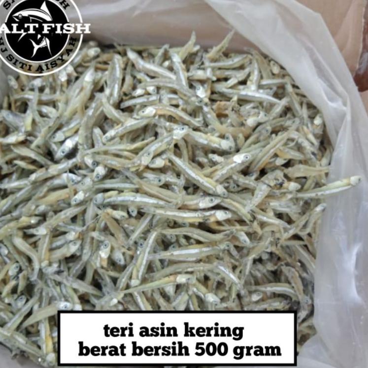 

FLASH SALE⚡ teri asin kering/ teri bulet= 500gram