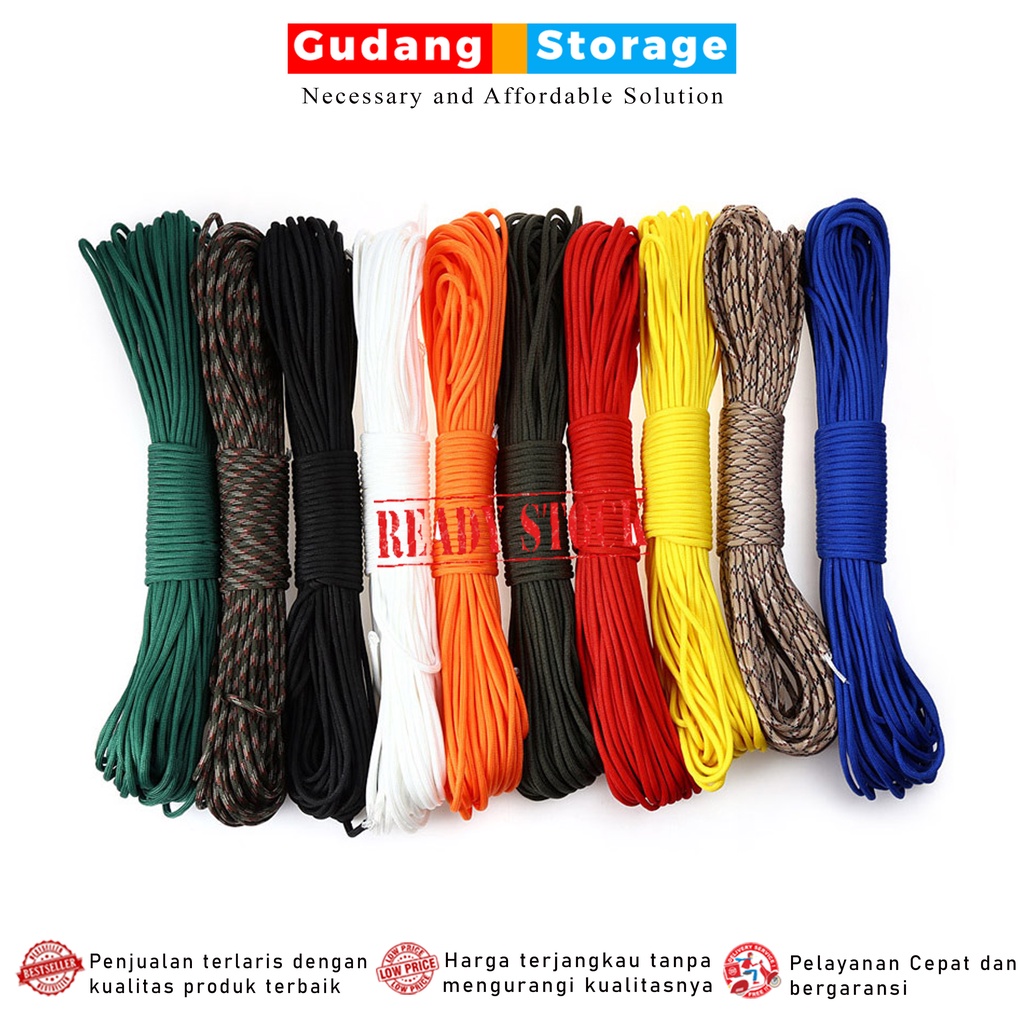 [PROMO] Tali Paracord Panjat Tebing 31 Meter Tali Paracord Camping Adventure 7 Core 31 Meter Tali Camping Panjat Tebing Perlengkapan Outdoor Tali Paracord