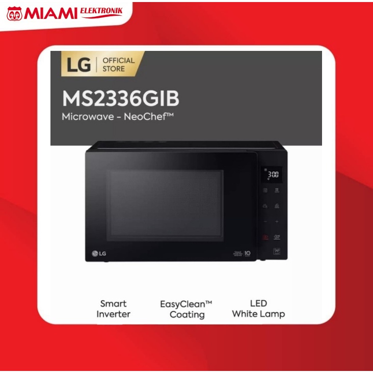 MS2336GIB Microwave LG NeoChef Microwave Solo Inverter DEFROST 23 Liter - Hitam