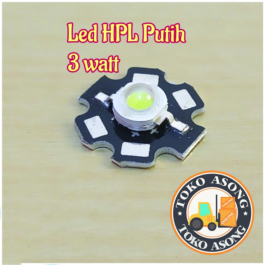 led hpl 3 watt putih include heatsink lampu 3 w
