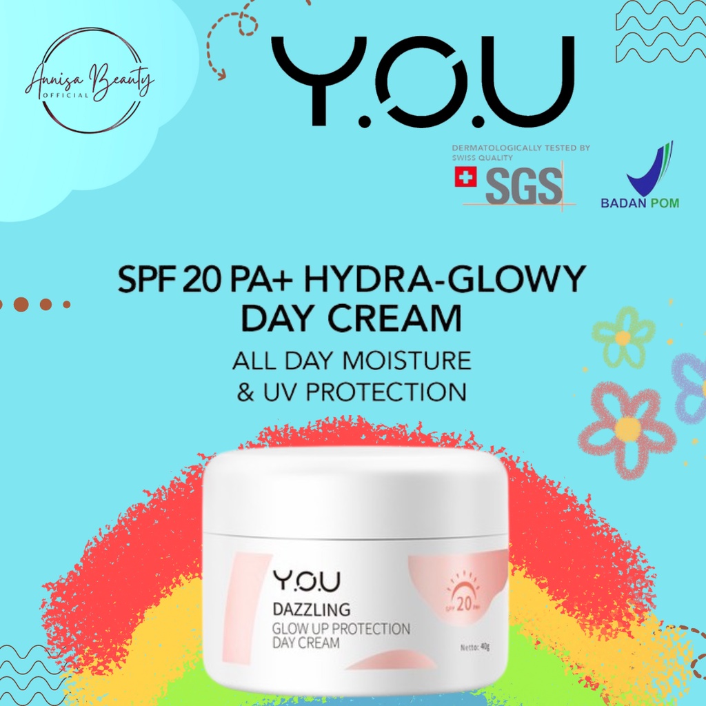 [BPOM][100%ORI&amp;READY]YOU Dazzling Glow Up Protection Day Cream 40 Gr | SPF 20 PA+ | Moisturizer