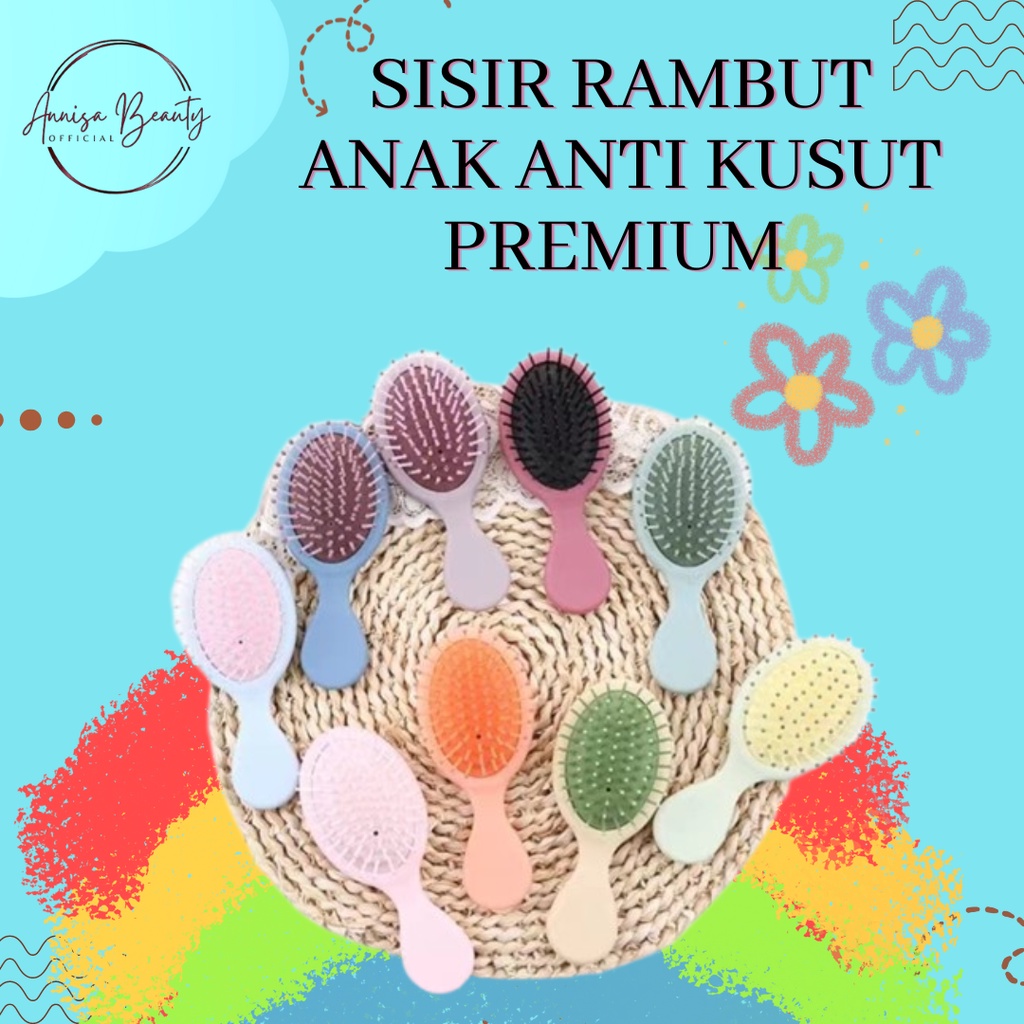 SISIR RAMBUT ANAK ANTI KUSUT PREMIUM / SISIR ANTI KUSUT ANAK ORIGINAL / SISIR RAMBUT PIJAT ANAK