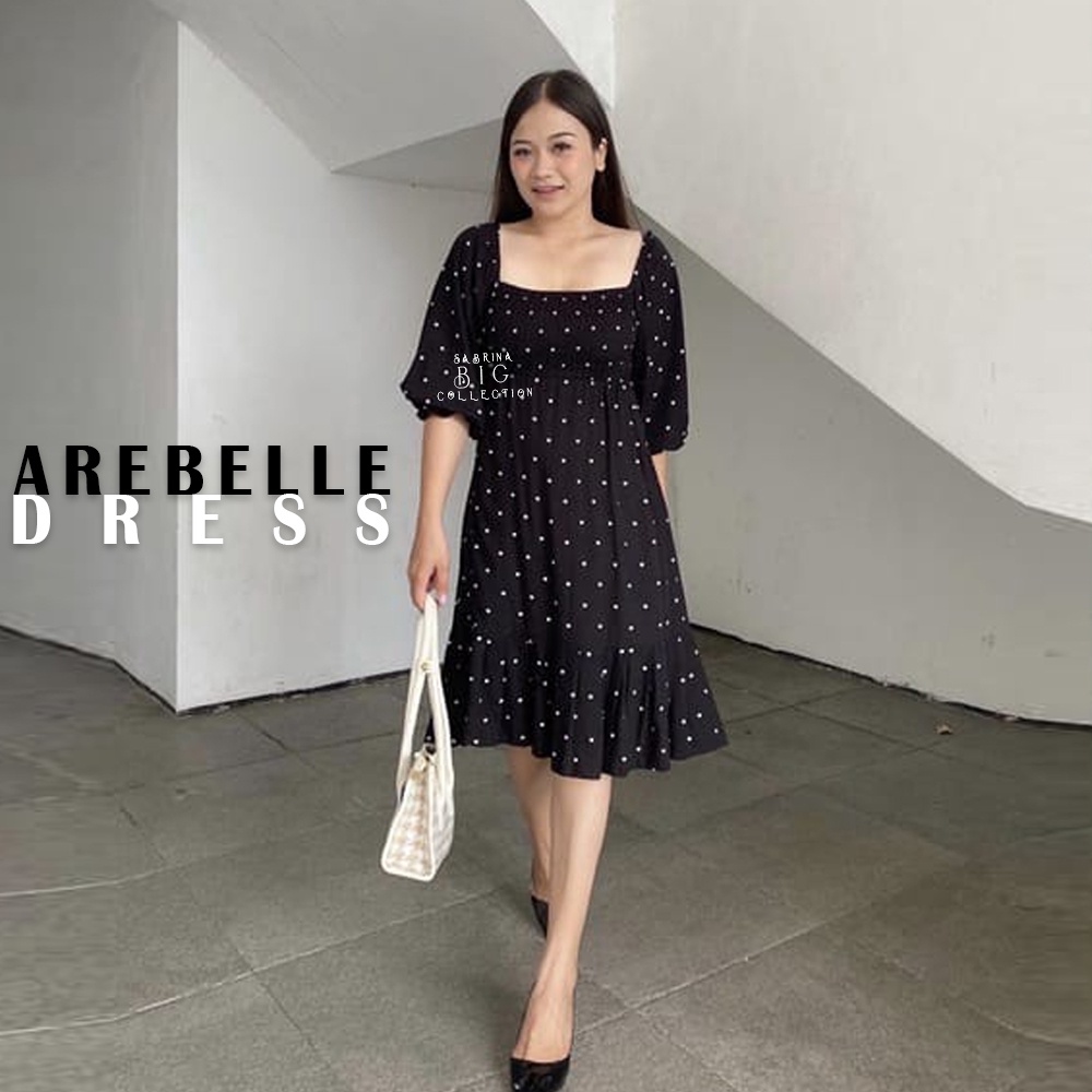 Arabelle Midi Dress Polkadot  Dres Sabrina Irise Wanita  korea A Line Bodycon Maxi Casual Natal pest