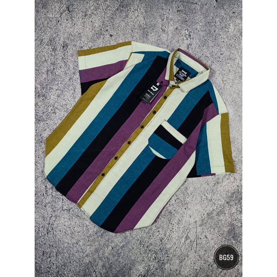 Kemeja Pria Big Size Motif Kemeja Pria Lengan Pendek Ukuran XL/XXL/XXXL (BG04