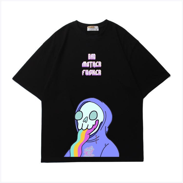 Amspro Kaos oversize Kaos Pria T-shirt Distro Baju Pria Atasan Pria BMF Alien