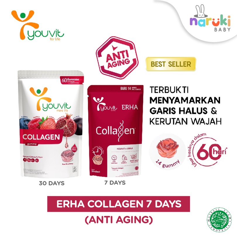 Youvit Collagen 7 Days 30 Days - Suplemen Vitamin Kolagen Anti Aging
