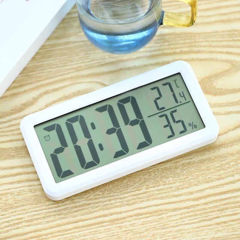 TXL Jam Alarm Digital LCD Modern Desk Clock Adjustable Mode - LW2219 - White