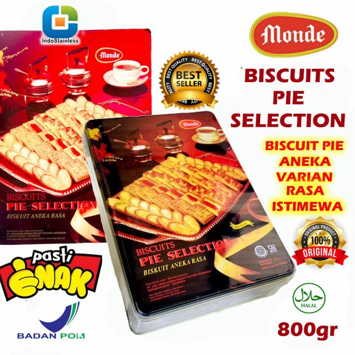 

Terlaris ✨ -[PROMO!!] MONDE BISCUITS SELECTION PIE 800 GR BISKUIT LEBARAN - 1 Kaleng- 2.2.23