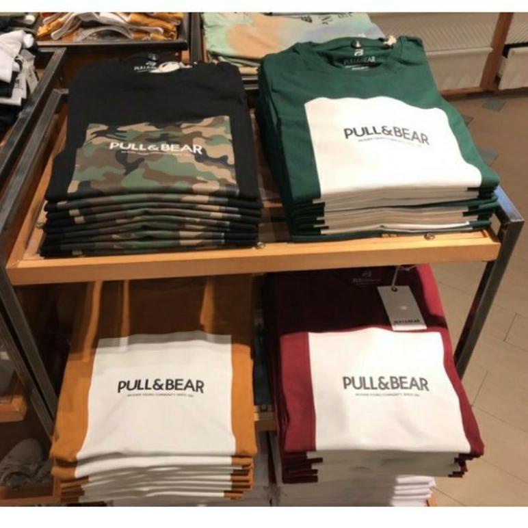 RECOMENDED kaos pull & bear tshirt pull and bear basic pria wanita terlaris