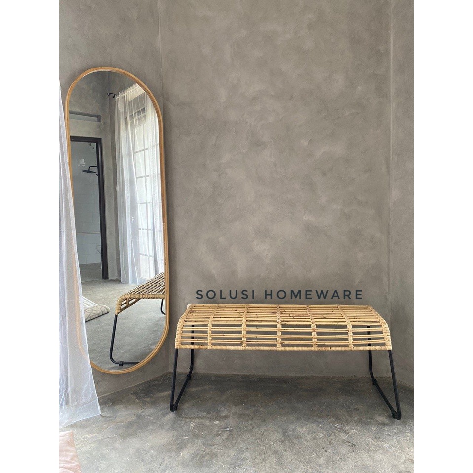 Bench Rotan / Bangku Panjang Rotan / Kursi Taman Rotan / Kursi Panjang Rotan AMINI