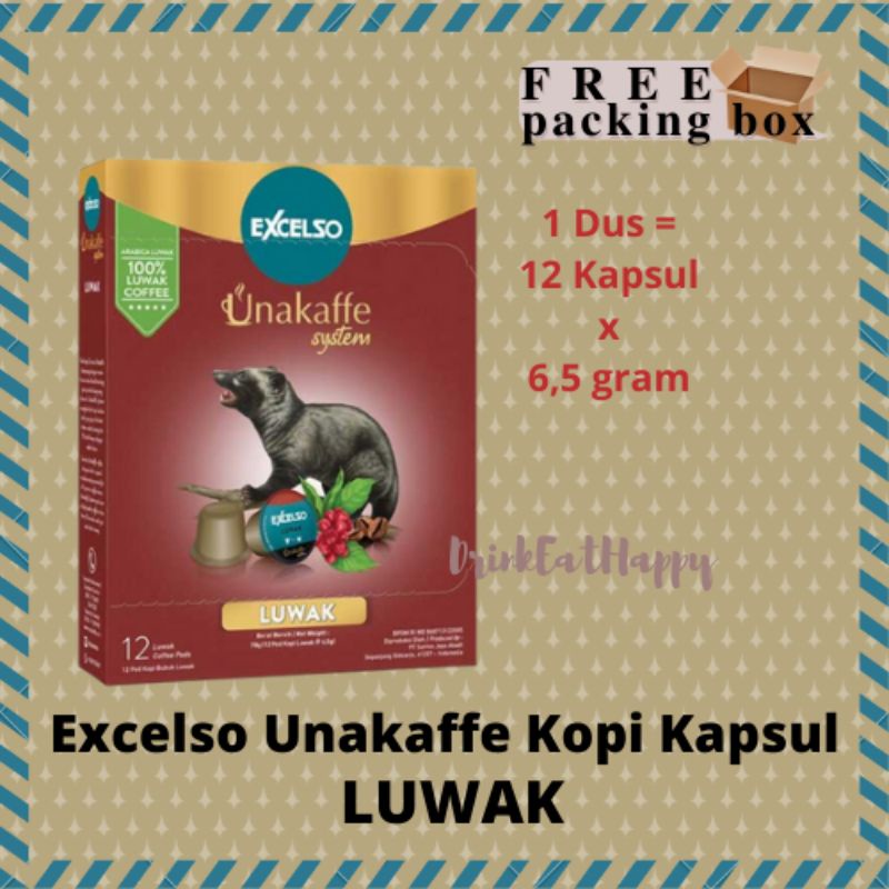 

Excelso UNAKAFFE LUWAK Kopi Kapsul Capsule Coffee
