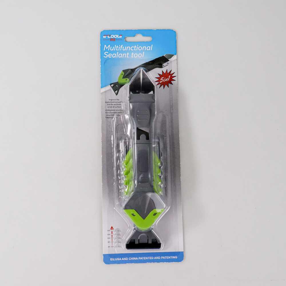 E-TOOLS Set Pembersih Perapi Lem Silikon Sealant Tool Scraper 5 in 1 - WL105 - Black
