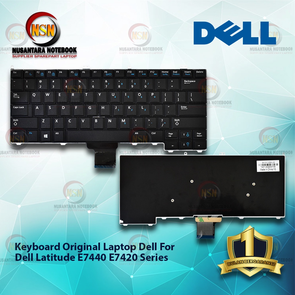 Keyboard Laptop Dell Latitude E7420 E7440 Original