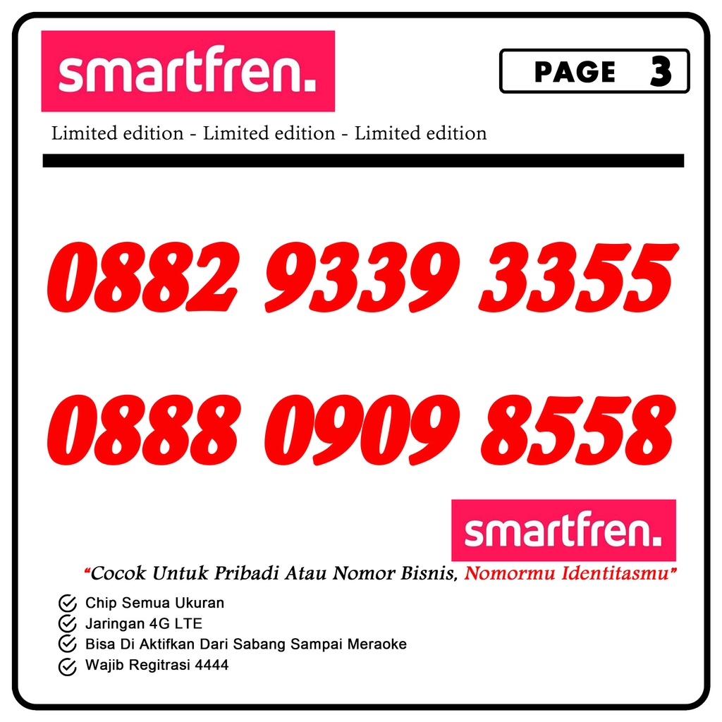 Kartu Perdana Nomor Cantik Smartfren Terbaik