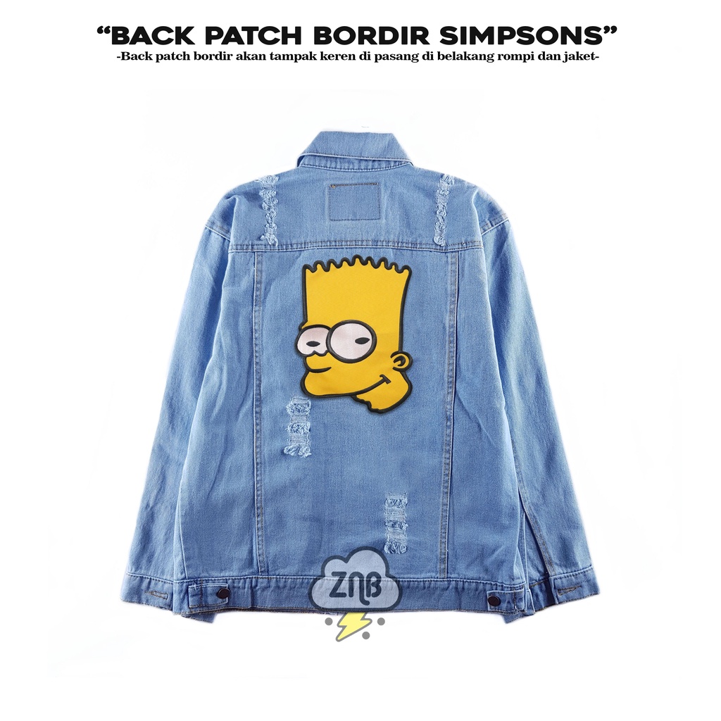 BACK PATCH SIMPSONS PATCH BORDIR EMBLEM BORDIR BEST QUALITY