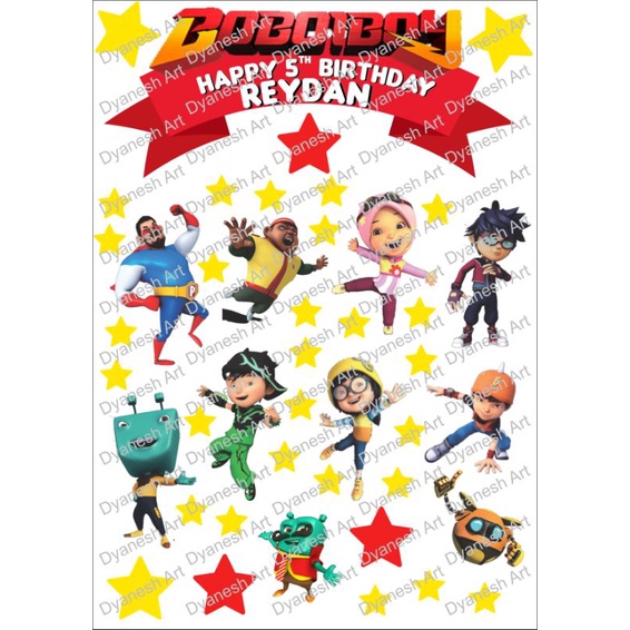 

Toper kue tema boboiboy