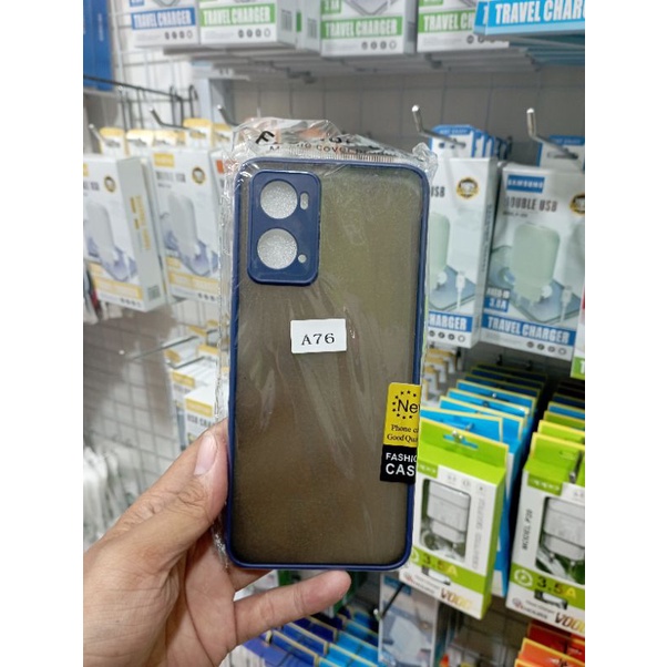 Trend-OPPO A76 - CASE DOVE + KAMERA MATTE TRANSPARAN MACARON